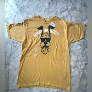 Disney Mustard Yellow Pluto “what’s up dog “ unisex